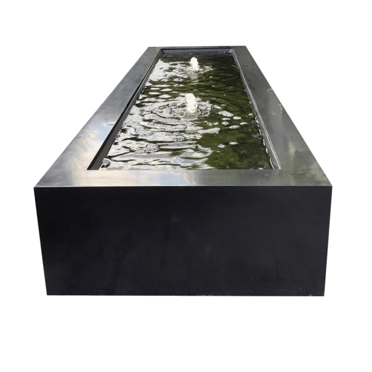 Watertafel rechthoek zwart 275x80x60
