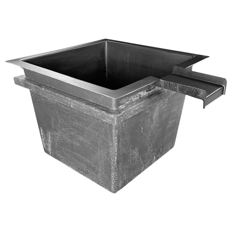 Plantenfilter bovengronds 120 x 120 x 90 met waterval